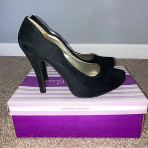 Charlotte Russe Faux Suede Black Pumps Women’s Size 8